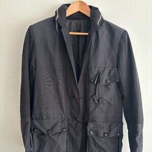 Kai-Aakmann Hooded Hybrid Black Field Jacket - Medium